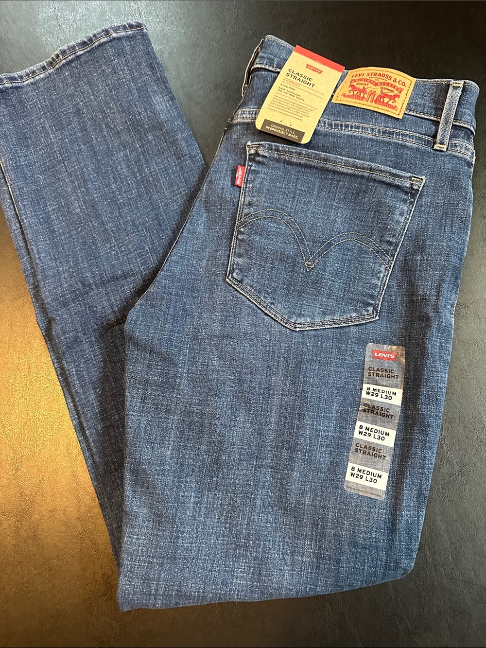 Levi's Women's Classic Straight Jeans in Blue Denim